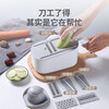 Ecoco vegetable cutting artifact stainless steel kitchen multi-functional vegetable cutter potato cucumber radish grater hand guard deep space gray