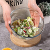 Baijie glass bowl, fruit salad bowl, glass basin and basin, transparent bowl, egg basin, baking bowl, salad bowl 2700ML