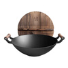 Dianjiang cast iron wok wok uncoated cast iron wok 36cm double-ear thickened wok household flat bottom
