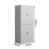 Kington housekeeping cabinet thickened iron cabinet steel dormitory housekeeping locker locker cloakroom four-door housekeeping cabinet 90*50*200cm