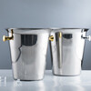 Rockybell stainless steel ice bucket large thickened red wine bucket beer bucket KTV bar ice wine bucket champagne ice bucket home portable single golden ear ice bucket