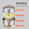 Debo Debo soup steamer 304 stainless steel pot two-layer steamer induction cooker universal Warwick 30cm