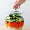 Baijie glass pickle jar 5 pounds thickened sealed round mouth pickle jar pickled egg jar soaking wine bottle glass bottle pickle jar
