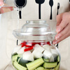 Baijie glass pickle jar 5 pounds thickened sealed round mouth pickle jar pickled egg jar soaking wine bottle glass bottle pickle jar