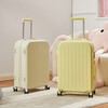 Kangaroo (KANGAROO) multifunctional suitcase for men and women, good-looking, strong and durable, student travel universal wheel trolley case, password lock suitcase, milky white, multifunctional, thickened and anti-fall, 20-inch boarding case