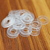 Weiwang high temperature resistant PVC transparent screw washer insulating plastic washer ultra-thin plastic round flat insulating washer 5*10*1 (250 pieces) hard