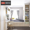 Sophia Japanese tatami bed study furniture double bed tatami desk cabinet integrated storage box bed plank bed Yuan/