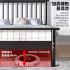 Zhuobo Iron Bed Iron Frame Bed Double Bed Simple Dormitory Rental Room Iron Bed TC05 1.5 Meter Black Row Frame Bed