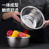 Camellia (CHAHUA) thickened stainless steel anti-fall wash basin home kitchen rice basin drain basin fruit basin stainless steel leaky basin-26cm