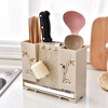 Xu Nian wall-mounted chopstick storage box knife holder chopstick cage kitchen spoon chopstick box household chopstick basket storage rack chopstick tube beige