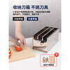 Customized stainless steel knife rack, kitchen storage rack, lockable knife box, cabinet with lid, commercial knife holder, knife box, knife storage rack box, extra thick four-grid knife box with lid, extra height model, free lock, height 15cm-model