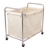 Linen Cart Hotel Guest Room Service Cart Stainless Steel Cart Laundry Room Dry Cleaning Shop Storage Recycling Car Thickened Disassembly Tapered Blue Linen Cart