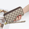 Kuqi Kangaroo Long Wallet Women's 2025 Chinese Valentine's Day Large Capacity Printed Temperament Clutch Bag Card Bag Wallet All-in-One Bag Women's Wallet Brown Four-Leaf Clover