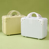 AODAISI retro portable cosmetic case 14 inches 16 inches suitcase female souvenir light suitcase boarding travel box yellow 14 inches can be hung on the trolley suitcase without password lock