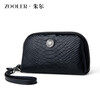 Jules bag for women, crocodile pattern first-layer cowhide clutch bag, long mobile phone bag for women, luxury brand New Year gift, mousse black, light luxury and high-end clutch bag