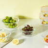 LOCK&LOCK heat-resistant glass crisper, microwave lunch box, working student refrigerated divided lunch box, fruit crisper five-piece set