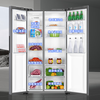 Haier refrigerator double door 538 liter side-by-side door air-cooled frost-free household large-capacity first-class energy efficiency dual-frequency ultra-thin refrigerator 538-liter large refrigerated space + air-cooled frost-free + odor and sterilization + first-class dual frequency conversion