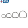 Guwanji quick connect ring stainless steel 304D type shackle national standard extended d-shaped shackle lifting U-shaped connection buckle 3x20x17 (5 pieces)