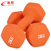 Chengyue color dipped dumbbells for men and women home fitness shaping equipment combination set 2kg*2 vibrant orange CY-129