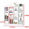 Shuali bookshelf Nordic study living room storage shelf floor cabinet storage rack white fourteen grid cabinet SL8275Z