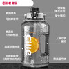 Cille large-capacity water cup men's sports fitness water bottle tons of high temperature resistant tritan straw cup bucket 2.2L pink