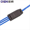 C4 sensor 4P socket four-core 1/4-28UNF to BNC PCB three-axis acceleration sensor terminal cable plug one to three 10M_10M