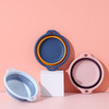 Biyoumei foldable washbasin baby butt basin travel portable mini fruit basin blue small