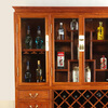 Good wood masterpieces, mahogany furniture, Burmese rosewood (scientific name: Rosewood macrocarpa) solid wood wine cabinet, Chinese tea antique cabinet, storage cabinet, living room storage cabinet, restaurant furniture, multi-functional wine cabinet
