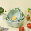 Double-layered vegetable sink drain basket kitchen miscellaneous grains thickening multifunctional living room household fruit plate washing fruit vegetable basket