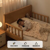 Genji Muyu Children's Furniture Children's Bed Solid Wood Single Bed for Boys and Girls 1.2m Simple Baby Spliced Large Bed with Guardrails Small Bed Bed (Including Large Guardrails + Small Guardrails*2) + Mattress J96 1500mm*2000mm