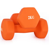 Chengyue color dipped dumbbells for men and women home fitness shaping equipment combination set 2kg*2 vibrant orange CY-129