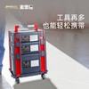 MASTERPROOF tool box storage box, extra large industrial-grade double-layer tool box, wheeled tool box, multi-layer portable plastic tool box, small, medium and large box + mobile base recommended
