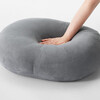 MUJI soft cushion that can be used as a lumbar cushion, nap pillow, bedside cushion, chair cushion, charcoal gray
