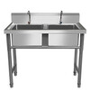 Bingyu stainless steel sink commercial storage tank canteen hotel dishwashing basin single pool 70*70*80cm BYS-272
