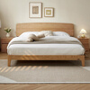 Quanyou Home Nordic log style North American red oak solid wood bed small apartment home bedroom double bed 1.5x2 meters