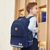 Snoopy (SNOOPY) primary school bag boys college style spine protection and load reduction 1-4-6 senior children junior high school students backpack blue