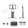 FITUEYES (32-88) Mobile TV Stand Art TV Stand TV Cart Xiaomi Skyworth TCL Sony Samsung Smart Screen and other TV Universal Stand ZEN Zen FT88 High Style (Morandi Gray)