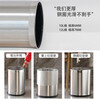 Kolding stainless steel trash can for home living room bedroom kitchen bathroom toilet hotel office large size without cover single layer -304 stainless steel-14L