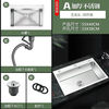 Jiumuwang kitchen sink 304 stainless steel hand-drawn thickened single-slot household dishwashing basin under-counter basin thickened 55*40 with drain set A
