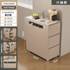 He Jiagong Slate Island Cabinet Dining Table Integrated Island Table Movable Extremely Narrow Single Cabinet Solid Wood Wall Storage Tea Sideboard Milk Coffee Color Six Drawings 80*92*30 Package Installation