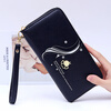 Kuqi Kangaroo Qixi Wallet Women's Long Simple Fashion Zipper Bag Can Hold Mobile Phone Clutch Bag Mom Bag Large Capacity Wallet Burgundy Liuhua Wallet