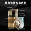 Maixiang Sanitation Hotel lobby light luxury stainless steel classified custom trash can shopping mall elevator entrance office building vertical peel box commercial with ashtray