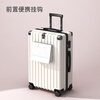 ULDUM suitcase men's travel suitcase zipper trolley case student boarding password case leather suitcase back to school season large capacity white 24 inches