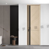 Srock Solid Wood Door Minimalist Carbon Crystal Solid Wood Interior Door Composite Wood Door Light Luxury Set Door Bedroom Door Environmentally Friendly Customized Room Door Rental Room Paint-Free Wooden Door Entry Door Carbon Crystal Door Molded Series (See details for various styles) Fir wood filled door leaf set + upgraded 58 split magnetic lock