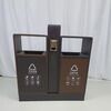 Customized outdoor trash can, garbage kiosk, large outdoor peel box, steel and wood scenic area, four-category metal box trash can, custom-made extra-large galvanized sheet