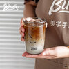 Bincoo Black Warrior glass latte ice American milk cocktail coffee cup heat-resistant cup latte art