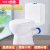 Household bathroom wall-type rear toilet deodorant splash-proof direct flush type efficient sewage discharge toilet milky white 185mm