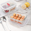 LOCK&LOCK heat-resistant glass crisper set microwave lunch box sealed lunch box lunch box 750ml*2+600 partitions+pack
