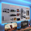 Musong e-sports hole board storage rack Internet cafe wall display rack home study table decoration wall-mounted metal storage rack special black small partition for e-sports default does not come with light strips and accessories