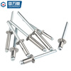 Guwanji aluminum rivets, large brim pull rivets, 304 stainless steel open type round head core-pulling rivets, rivets, core-pulling rivets, aluminum M5x16 (50 pcs)